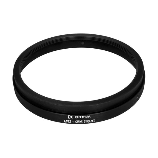 92mm clamp to M86x1 female thread adapter with 95mm outer diameter