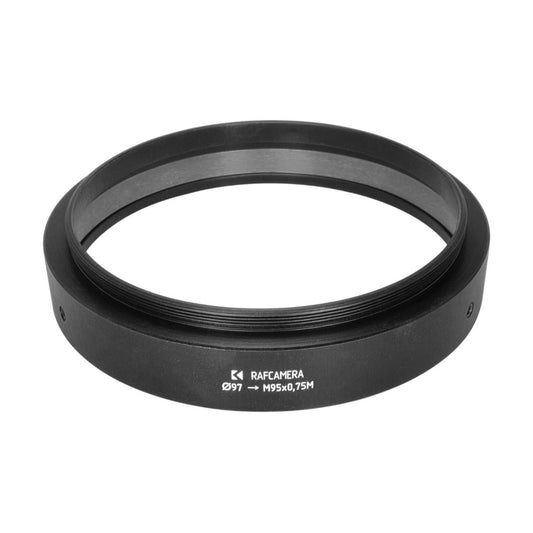 97mm clamp to M95x0.75 male thread adapter
