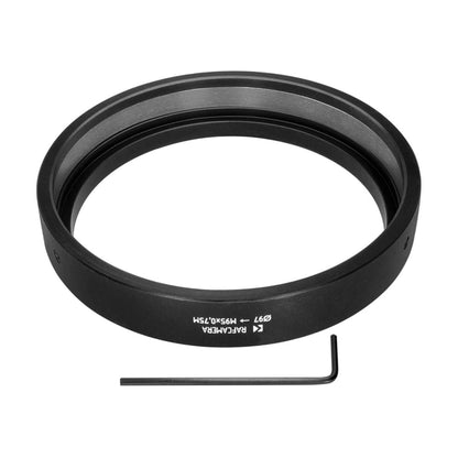 97mm clamp to M95x0.75 male thread adapter