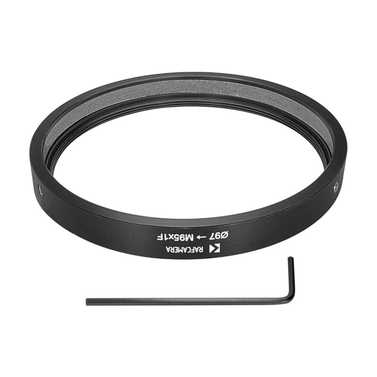 97mm clamp to M95x1 female thread adapter