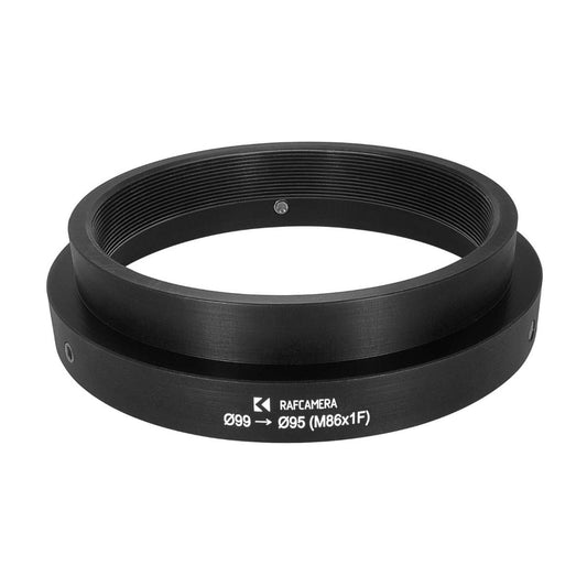 99mm clamp to M86x1 female thread adapter with 95mm outer diameter