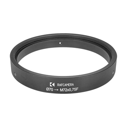 70mm clamp to M72x0.75 female thread adapter for Kowa Anamorphic 16-H