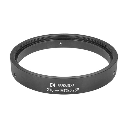 70mm clamp to M72x0.75 female thread adapter for Kowa Anamorphic 16-H