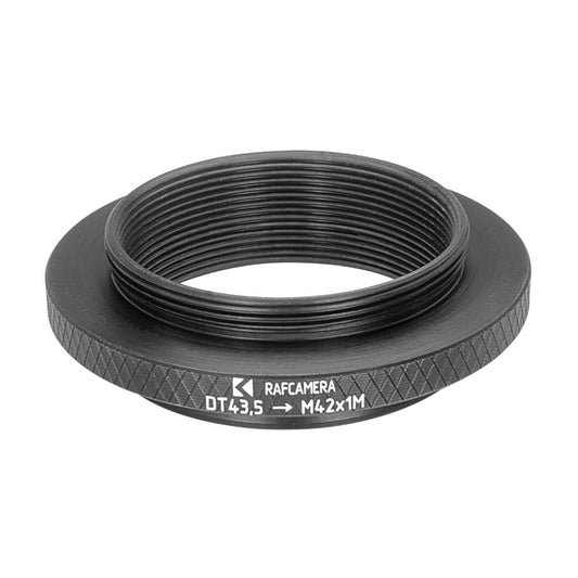 43.5mm microscope dovetail (Zeiss West) to M42x1 male thread adapter