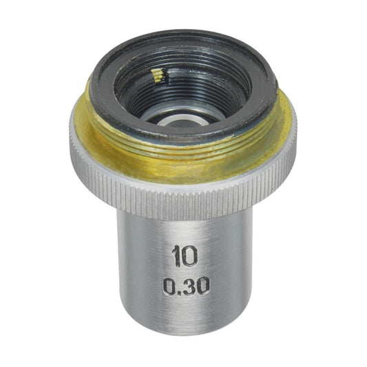 LOMO Microscope Objective - Achromat 10x0.30, Phase, Luminescence