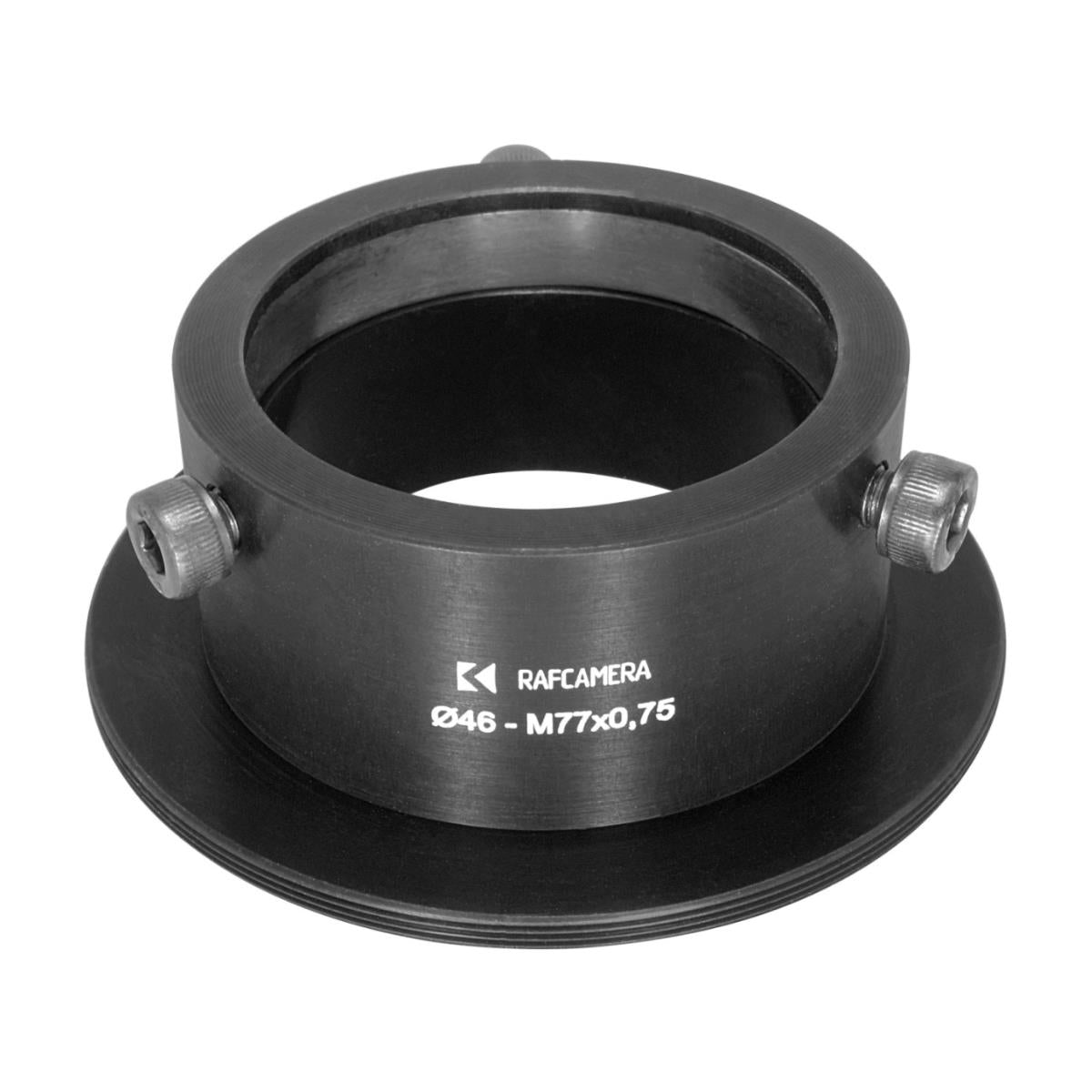 46mm clamp to M77x0.75 male thread adapter