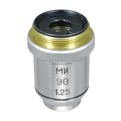 LOMO Microscope Objective - Achromat 90x1.25, Oil, Phase, Luminescence
