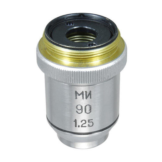 LOMO Microscope Objective - Achromat 90x1.25, Oil, Phase, Luminescence