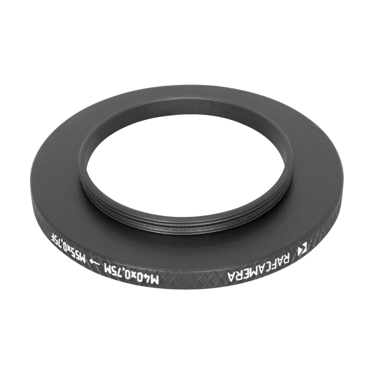 M40x0.75 male to M55x0.75 female thread adapter