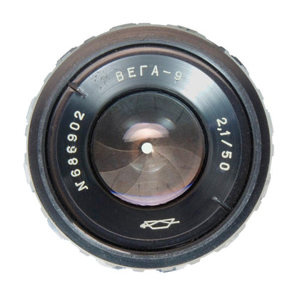 Vega-9 2.1/50mm lens for Krasnokorsk-2 16mm film movie camera