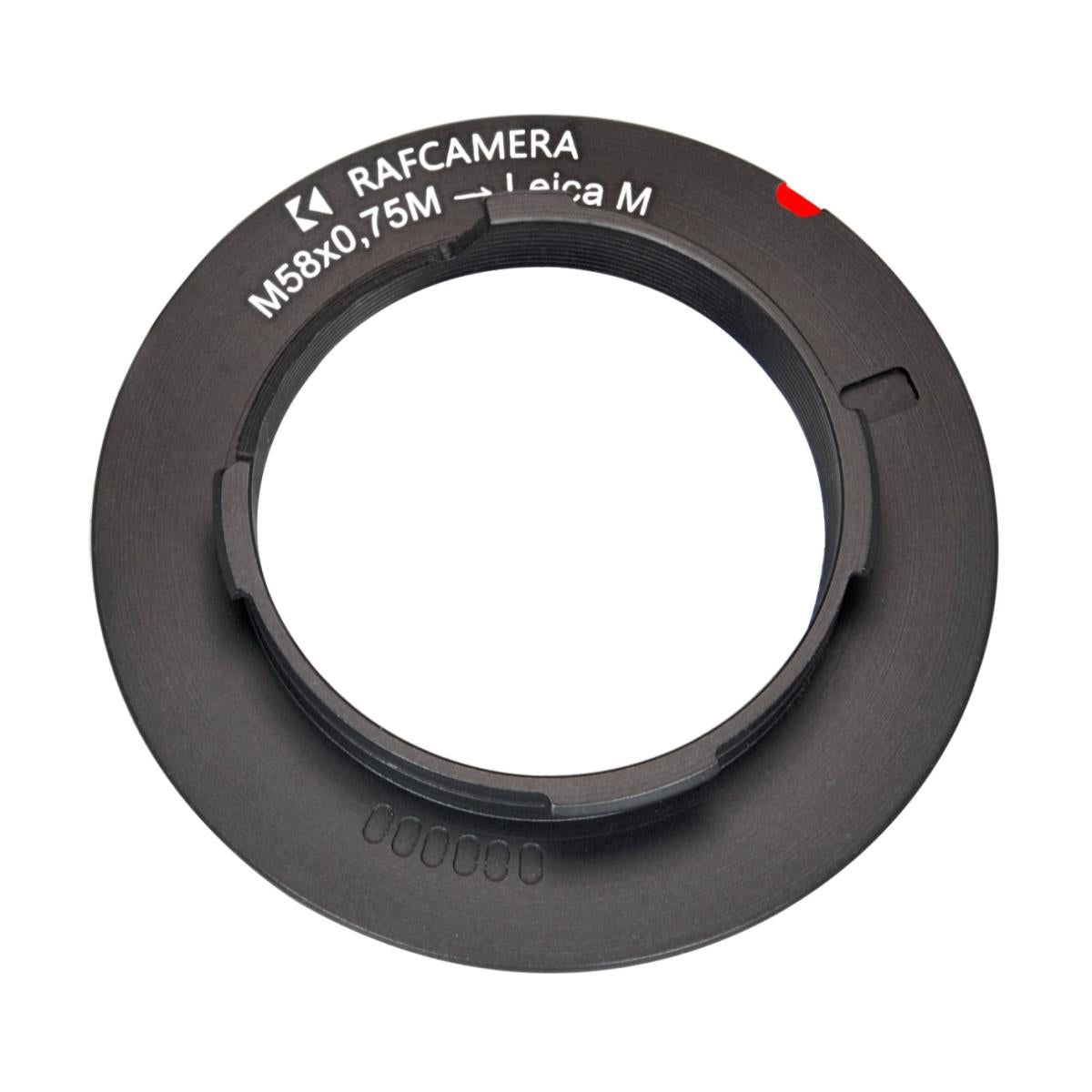 M58x0.75 male thread to Leica M camera mount adapter
