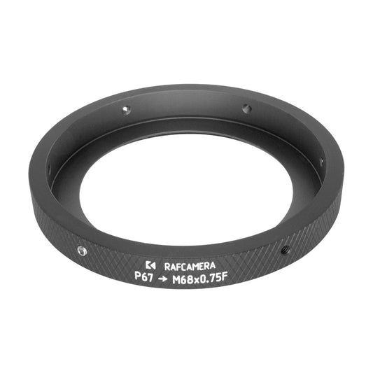Pentax 67 lens to Kiev-60/6C camera (M68x0.75 female thread) mount adapter