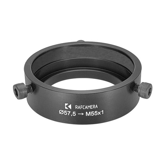 57.5mm clamp to M55x1 male thread adapter