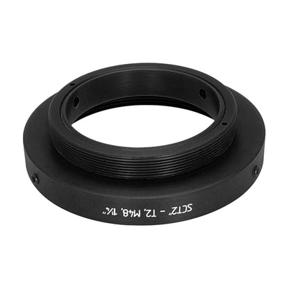 SCT 2 inch to T2 or M48 or 1.25 inch adapter (3-in-1), short, adjustable