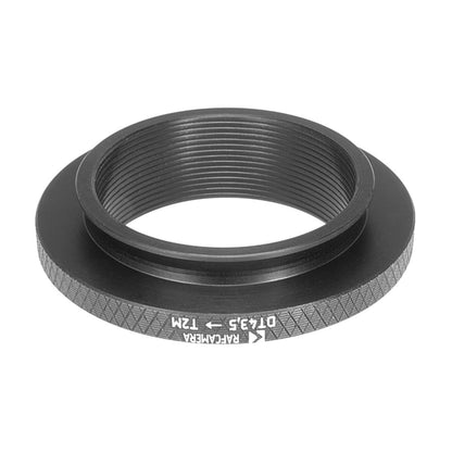 43.5mm microscope dovetail (Zeiss West) to T2 male thread adapter