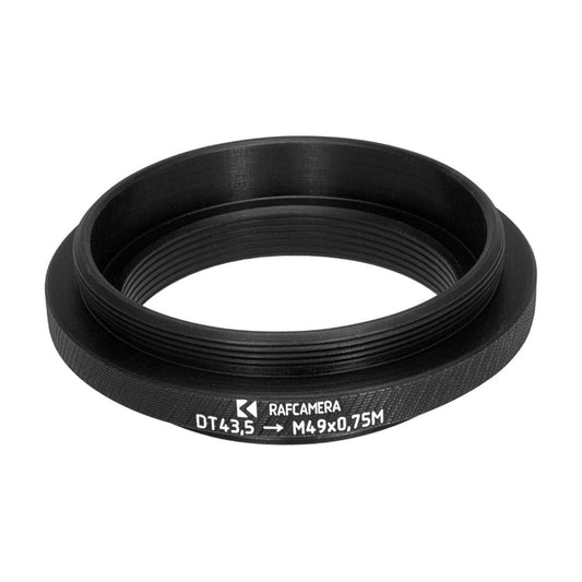 43.5mm microscope dovetail (Zeiss West) to M49x0.75 male thread adapter