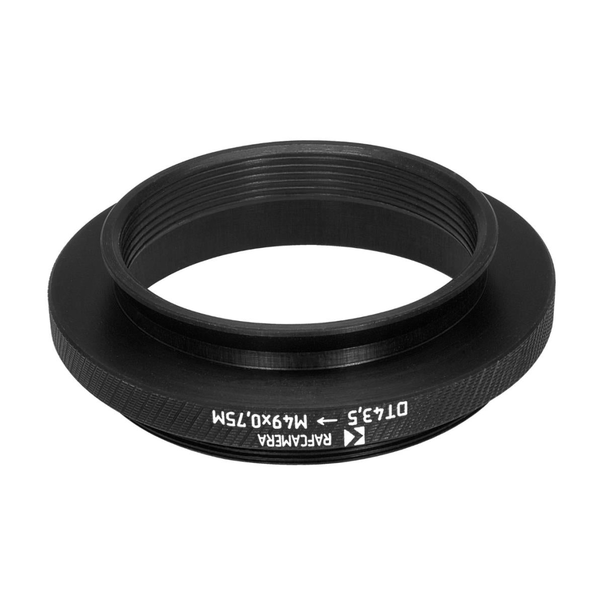 43.5mm microscope dovetail (Zeiss West) to M49x0.75 male thread adapter