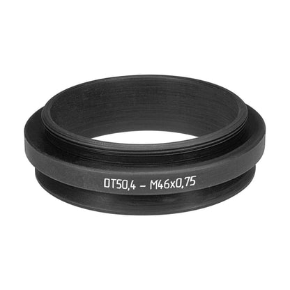 50.4mm microscope dovetail to M46x0.75 male thread adapter