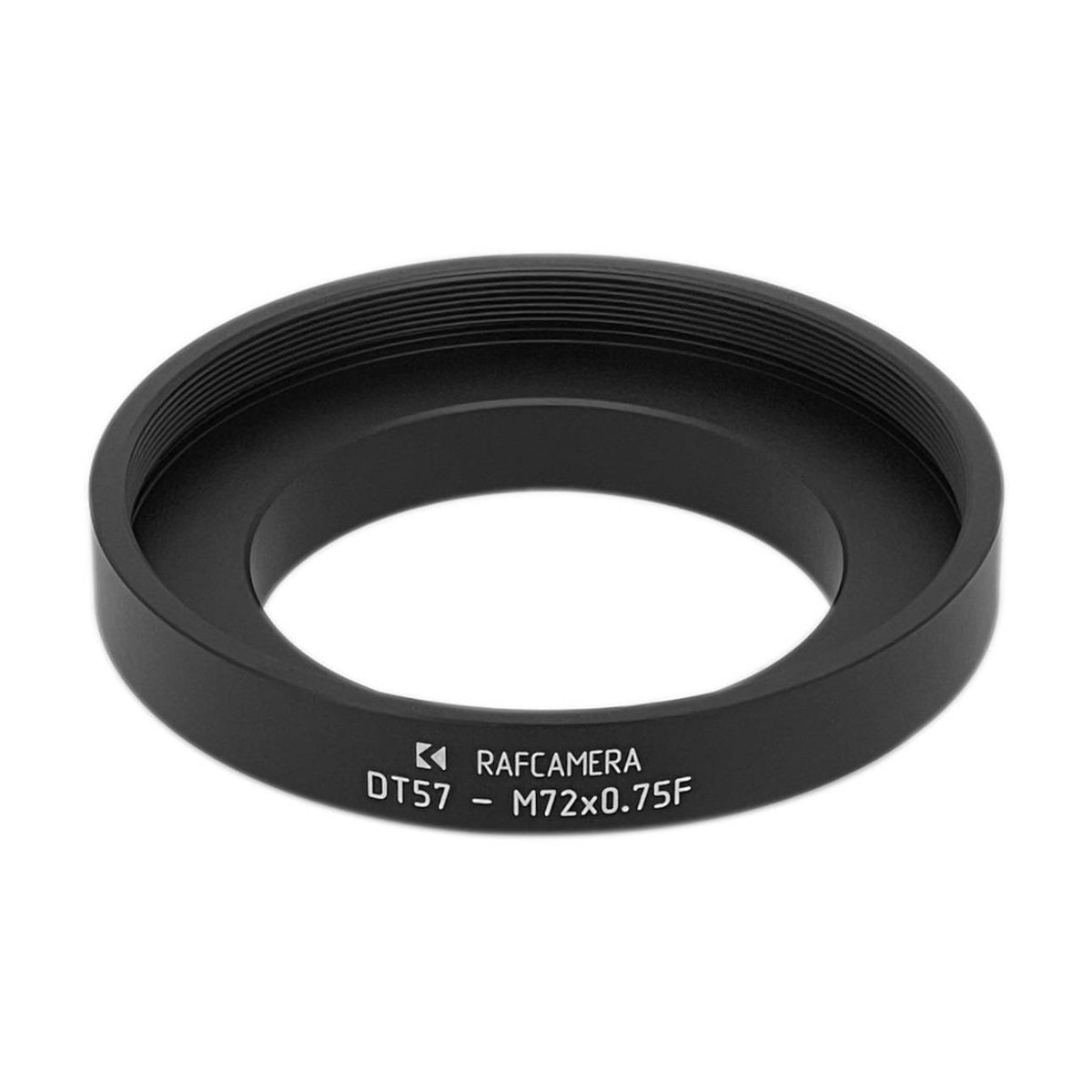 57mm dovetail to M72x0.75 female thread adapter