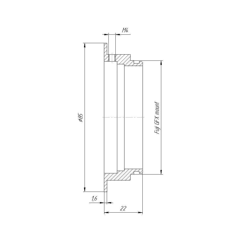 Fuji GFX mount for Mamiya 645 bellows