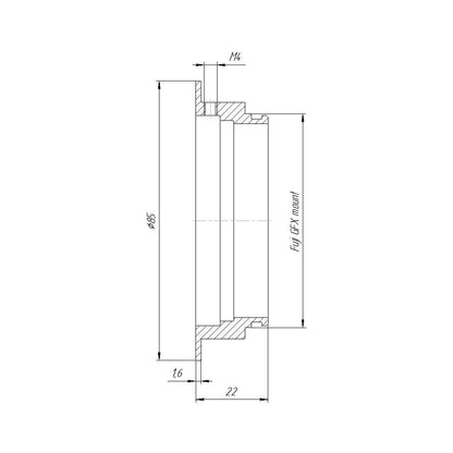 Fuji GFX mount for Mamiya 645 bellows