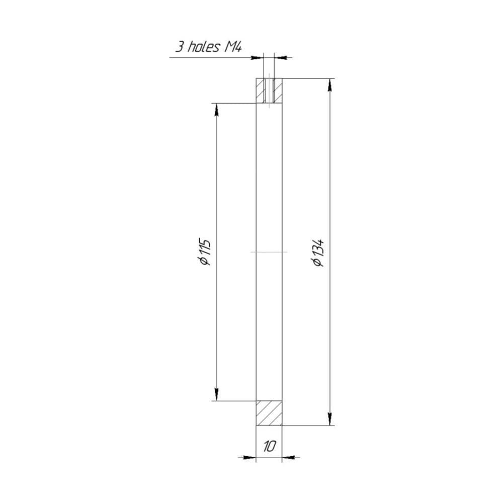 115mm clamp with 134mm outer diameter for matte box
