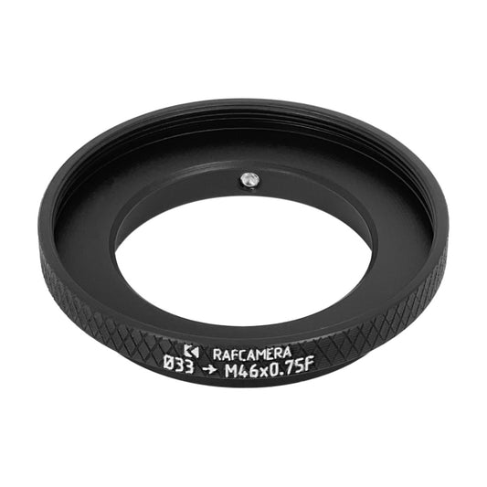 33mm clamp to M46x0.75 female thread adapter