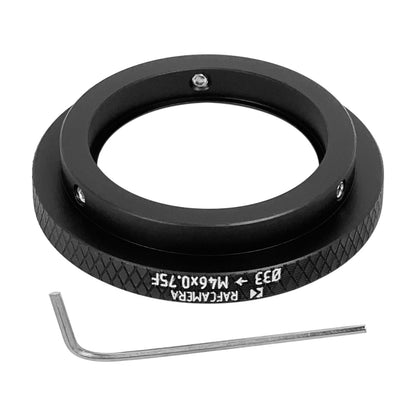 33mm clamp to M46x0.75 female thread adapter