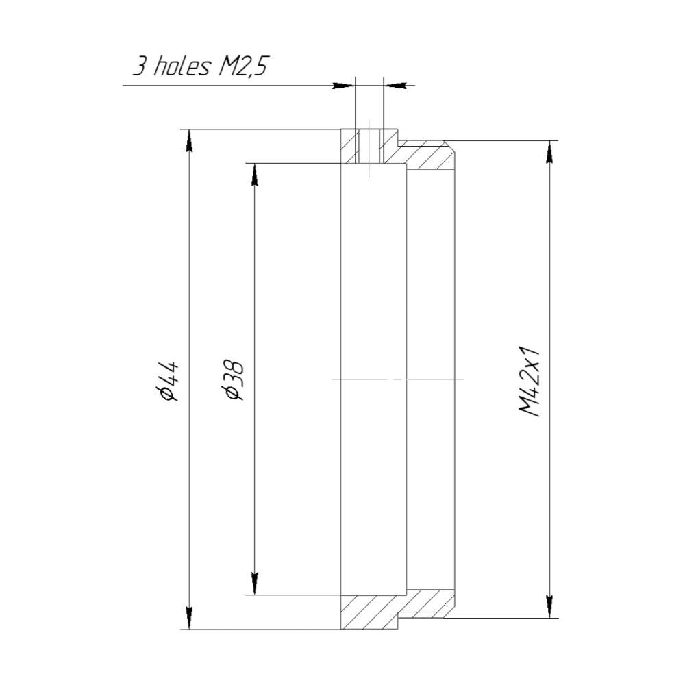 38mm clamp (V38) to M42x1 male thread adapter for Schneider Macro-Symmar