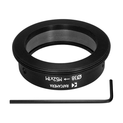 38mm clamp to M52x1 male thread adapter