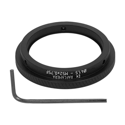 41.5mm clamp to M52x0.75 female thread adapter