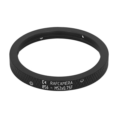56mm clamp to M52x0.75 female thread adapter