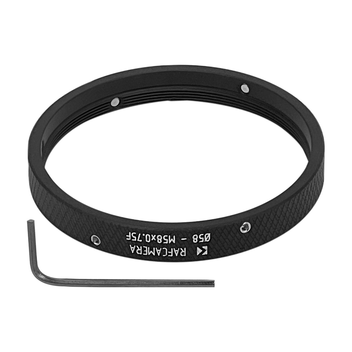 58mm clamp to M58x0.75 female thread adapter