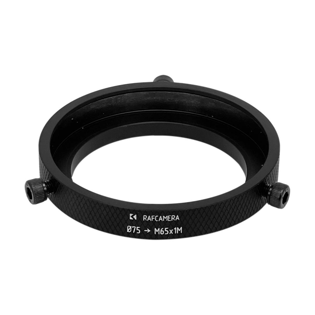 75mm clamp to M65x1 male thread adapter, short