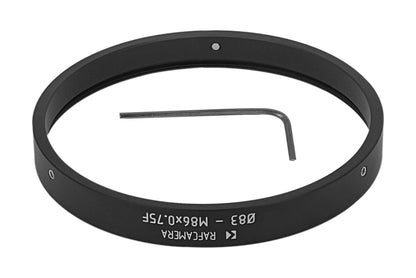83mm clamp to M86x0.75 female thread adapter