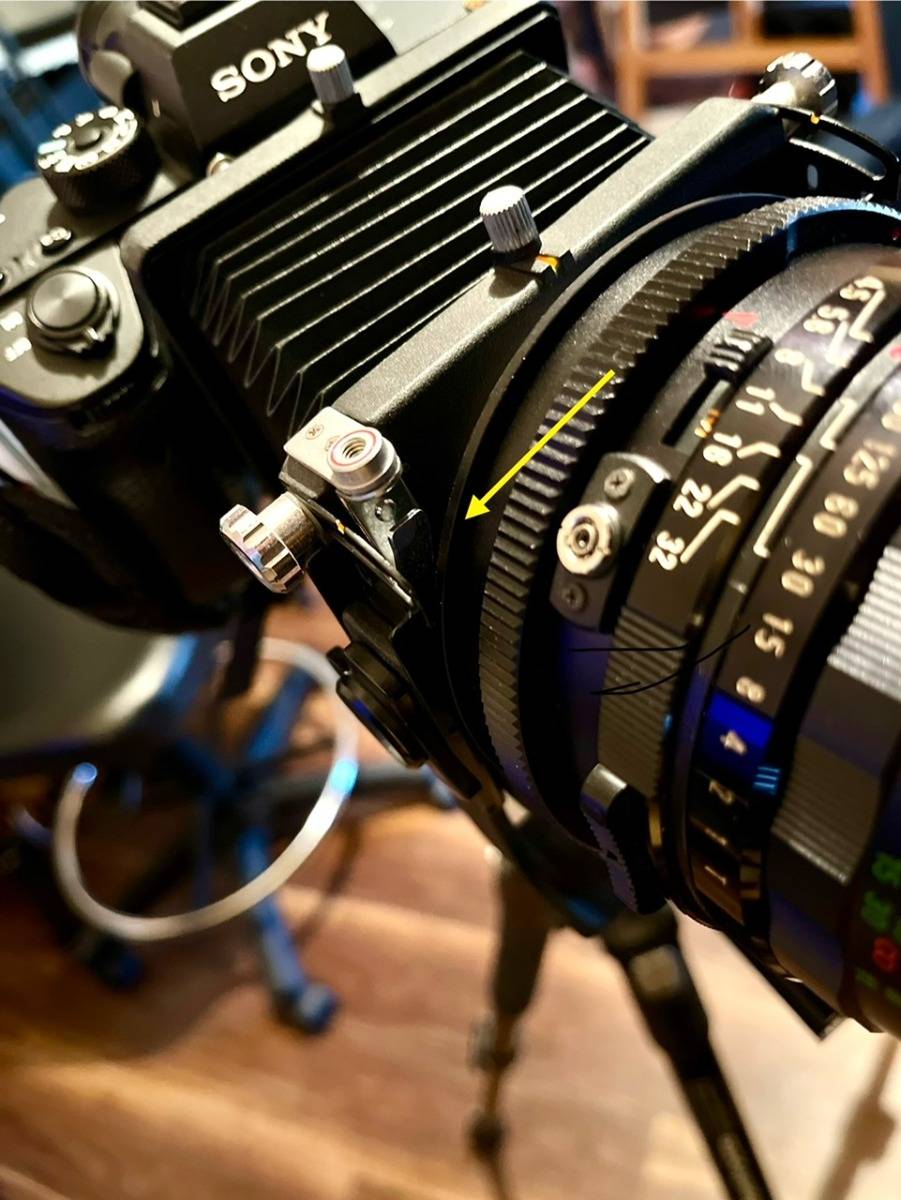 Mamiya RB67 lens to Mamiya 645 camera mount adapter for bellows