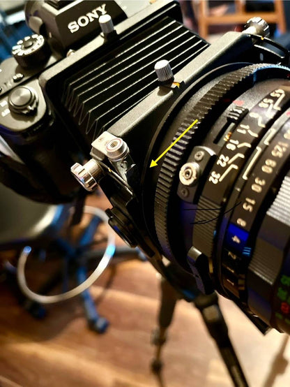Mamiya RB67 lens to Mamiya 645 camera mount adapter for bellows