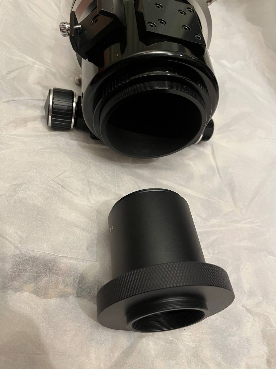 M54x0.75 male to M86x1 female thread adapter