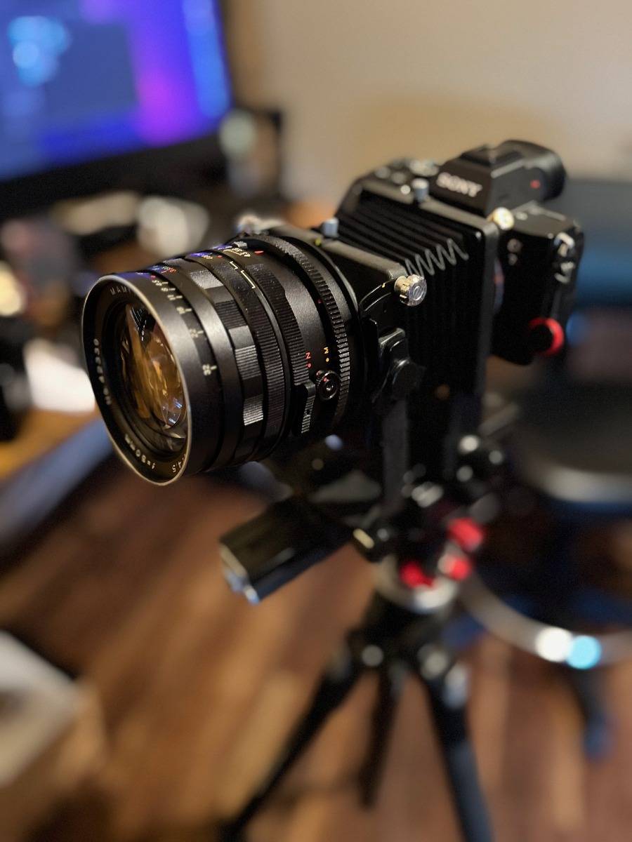 Mamiya RB67 lens to Mamiya 645 camera mount adapter for bellows