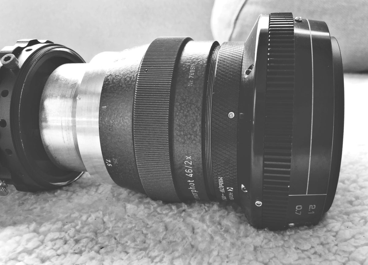 M80x0.75 female to M75x0.75 male thread adapter for Muller Anamorphot 46/2x