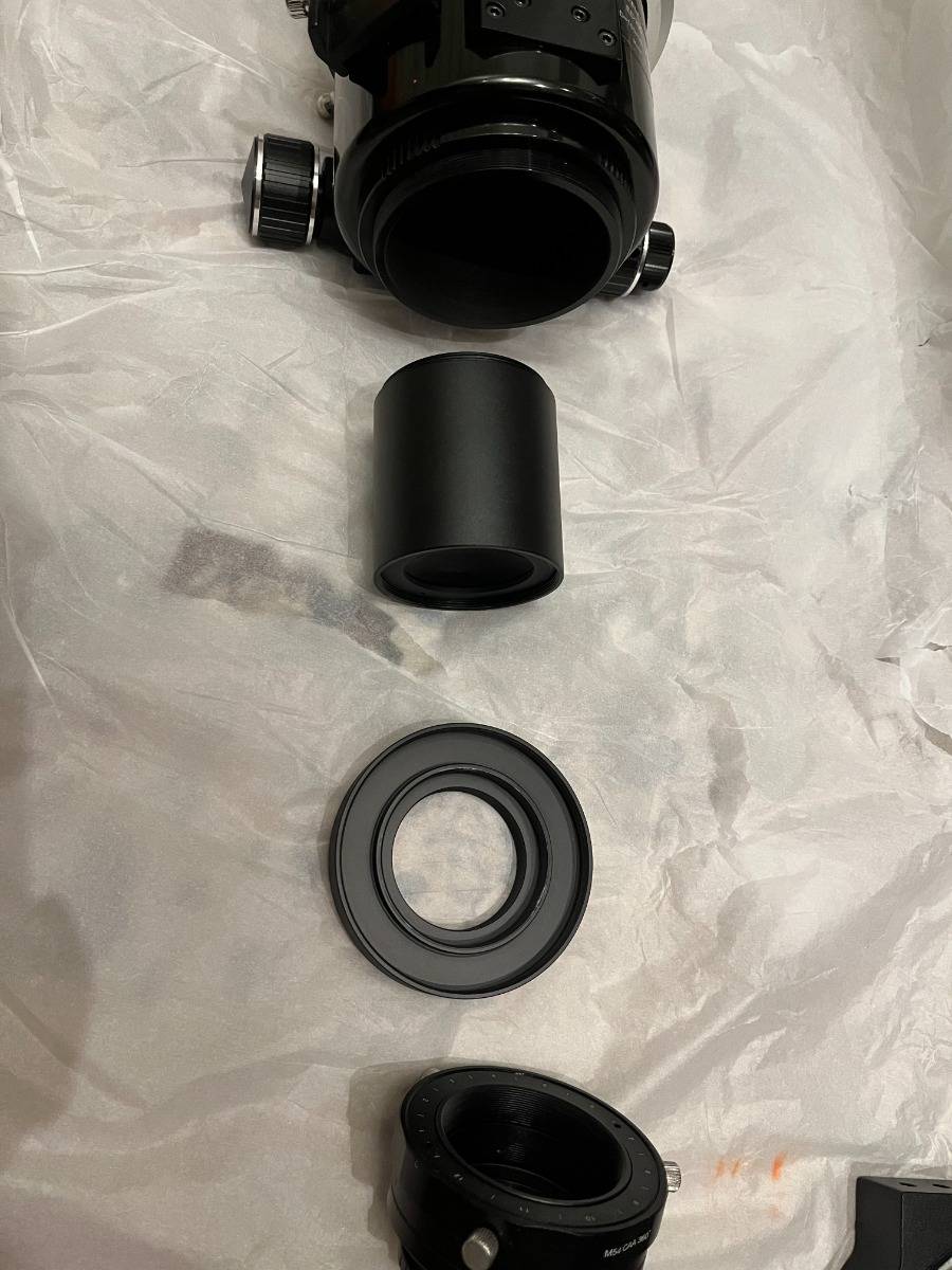 M54x0.75 male to M86x1 female thread adapter