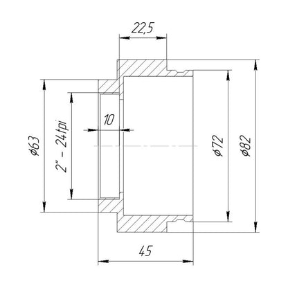 iOptron iAFS2 to SCT2" female thread adapter