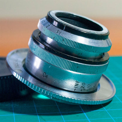 M23.5x0.5 male to M52x0.75 female filter step-up ring (Cooke Kinic 1.5/1″ lens)