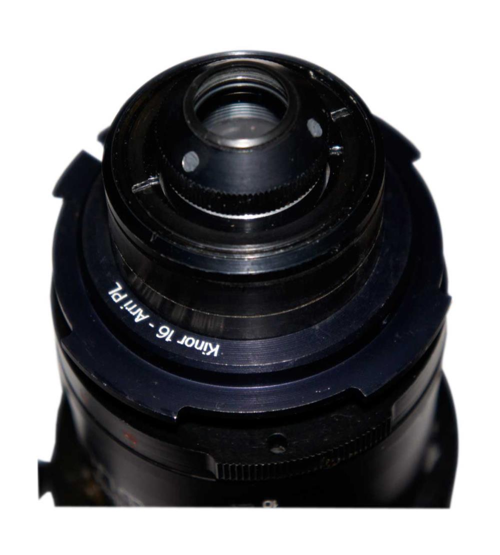 Kinor-16SX-2 lens to Arri PL camera mount adapter
