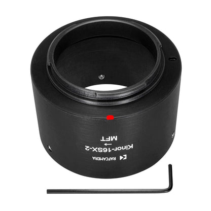 Kinor-16SX-2 lens to MFT (micro 4/3) camera mount adapter, with screws
