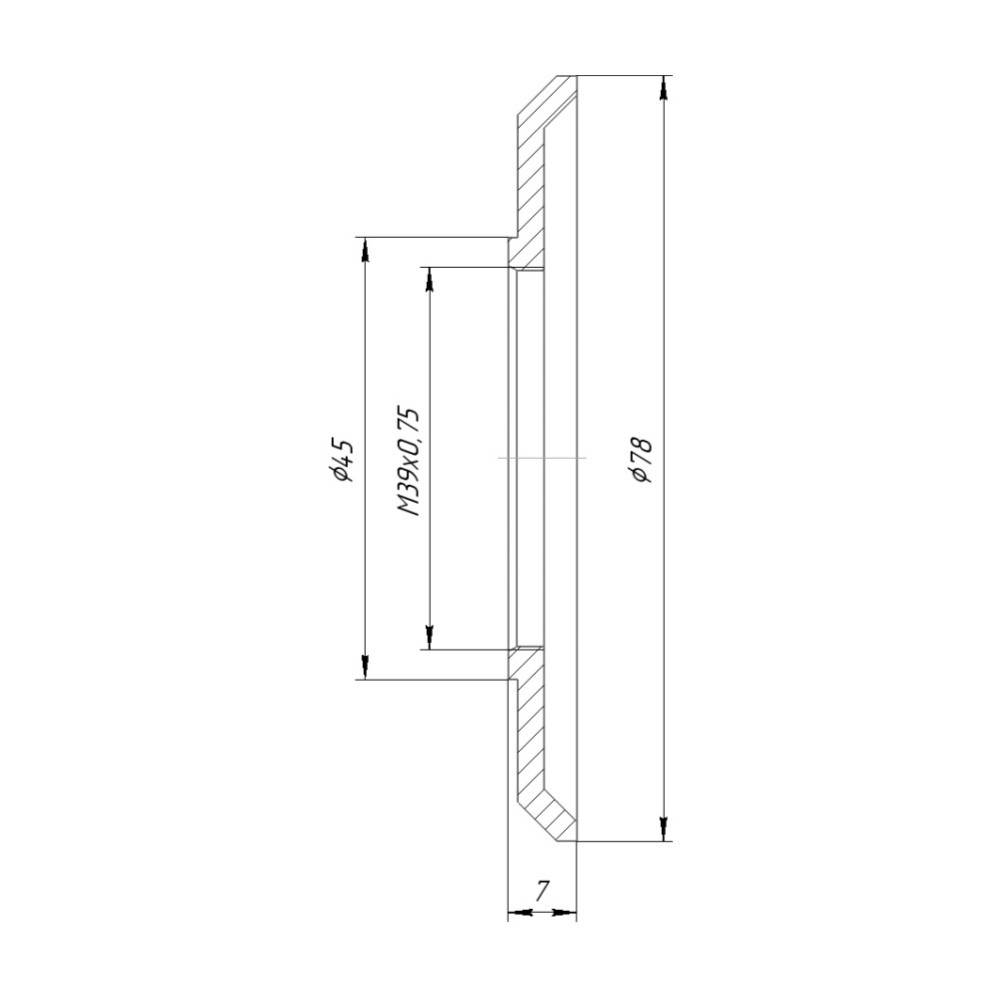 Durst Lapla plate (lens board) with M39x0.75 female thread