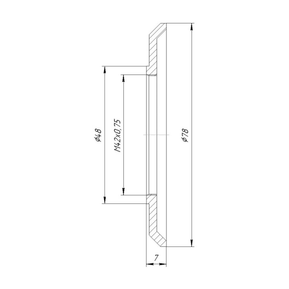 Durst Lapla plate (lens board) with M42x0.75 female thread
