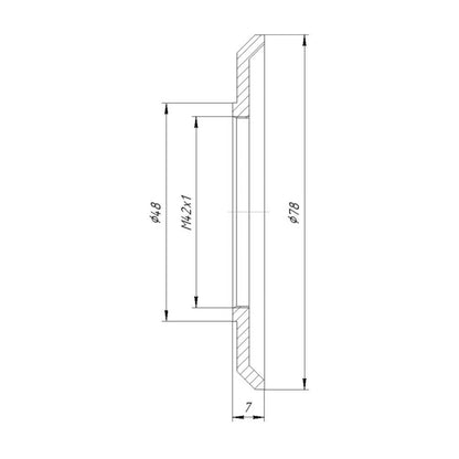 Durst Lapla plate (lens board) with M42x1 female thread