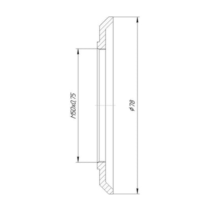 Durst Lapla plate (lens board) with M50x0.75 female thread