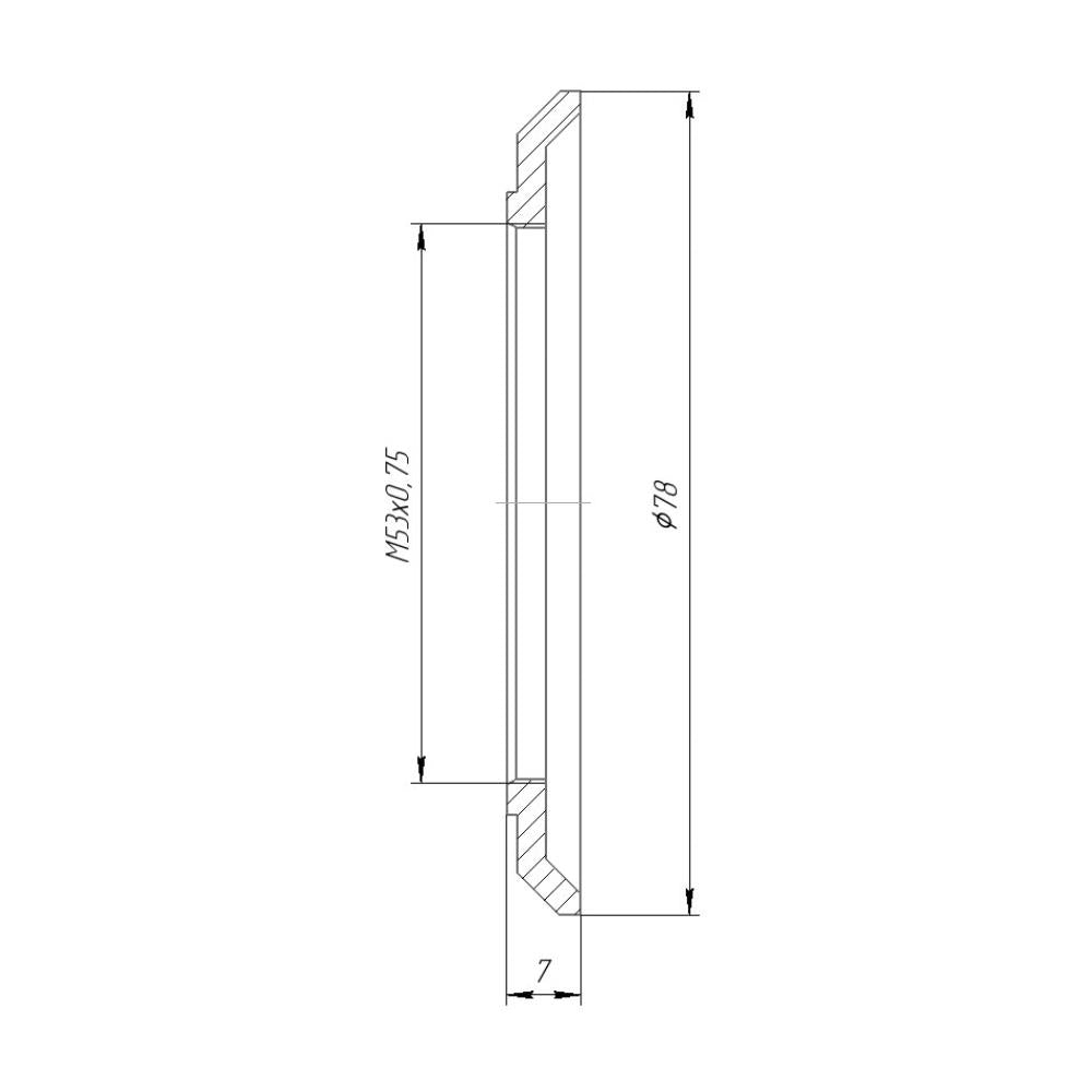 Durst Lapla plate (lens board) with M53x0.75 female thread